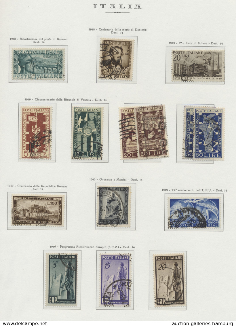 O Nachlässe: ITALIEN, 1948-1980, Reichhaltige Gestempelte Sammlung Im Italienische - Lots & Kiloware (mixtures) - Min. 1000 Stamps