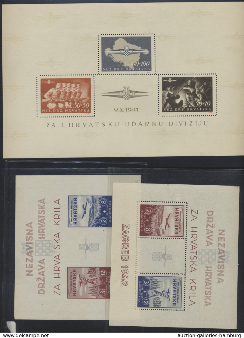 **/*/o Nachlässe: KROATIEN, 1941-1944, **/*/o Sehr Weit Fortgeschrittene Sammlung Mit V - Lots & Kiloware (min. 1000 Stück)