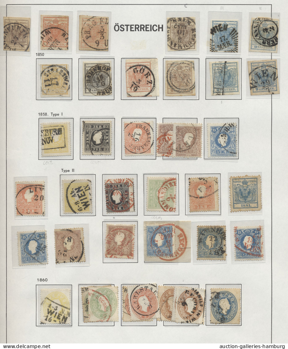 O Nachlässe: ÖSTERREICH, 1850- 1991, Gestempelte Generalsammlung, Bis 1935 Im DAVO - Lots & Kiloware (mixtures) - Min. 1000 Stamps