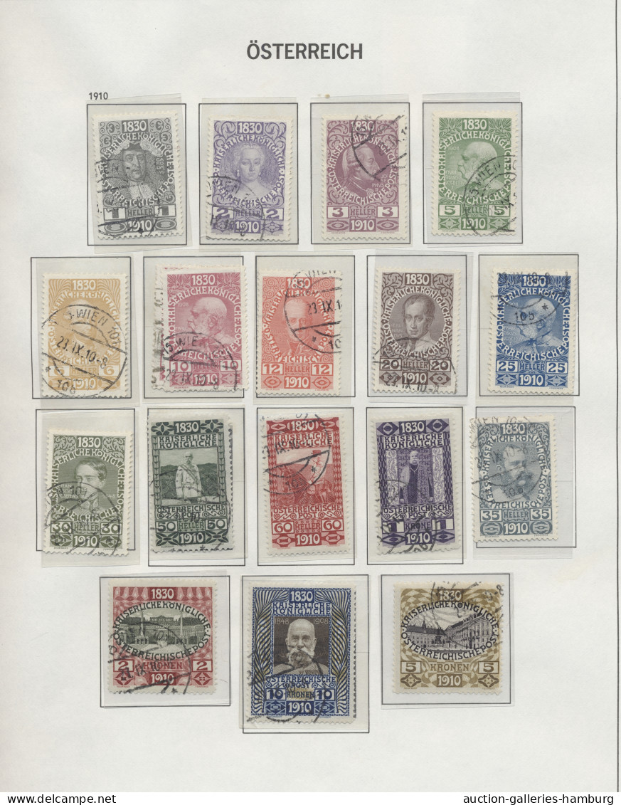 O Nachlässe: ÖSTERREICH, 1850- 1991, Gestempelte Generalsammlung, Bis 1935 Im DAVO - Vrac (min 1000 Timbres)