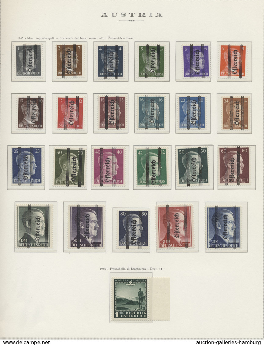** Nachlässe: ÖSTERREICH, 1945-1990, ** In Den Hauptnummern Komplette Sammlung, In - Lots & Kiloware (mixtures) - Min. 1000 Stamps