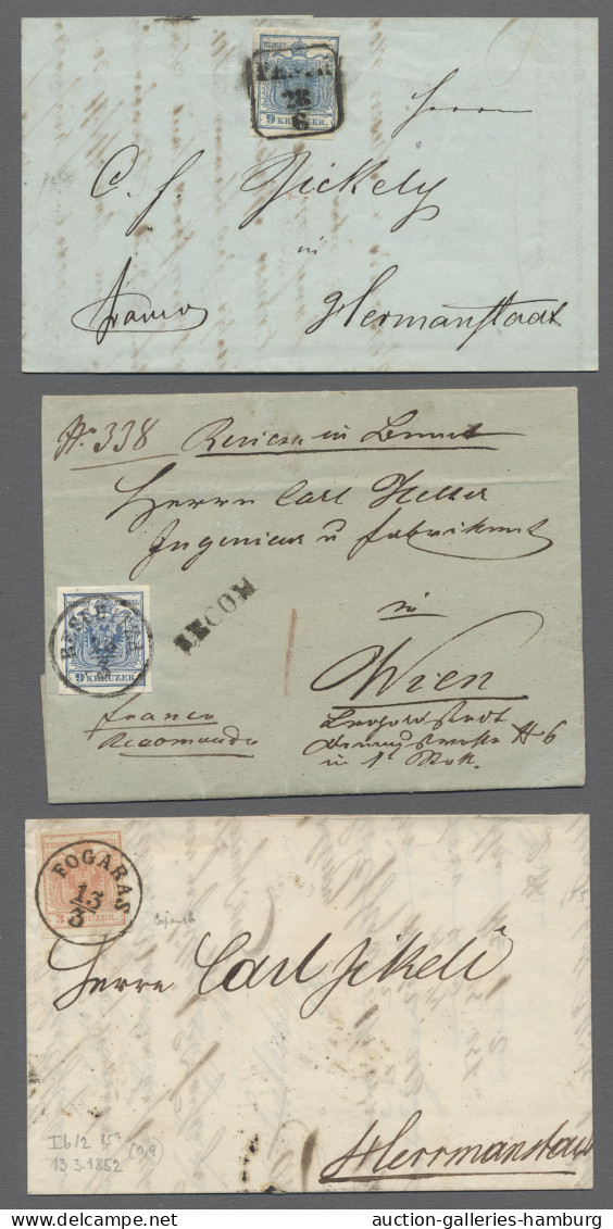 Brf. Nachlässe: ÖSTERREICH, 1854-1863 Ca., Lot Von 60 Frankierten Briefen Und 4 Gebra - Lots & Kiloware (mixtures) - Min. 1000 Stamps