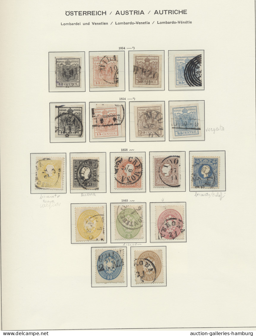 O Nachlässe: ÖSTERREICH / LOMBARDEI-VENETIEN, 1850-1863 Schöne Alte Sammlung Geste - Vrac (min 1000 Timbres)