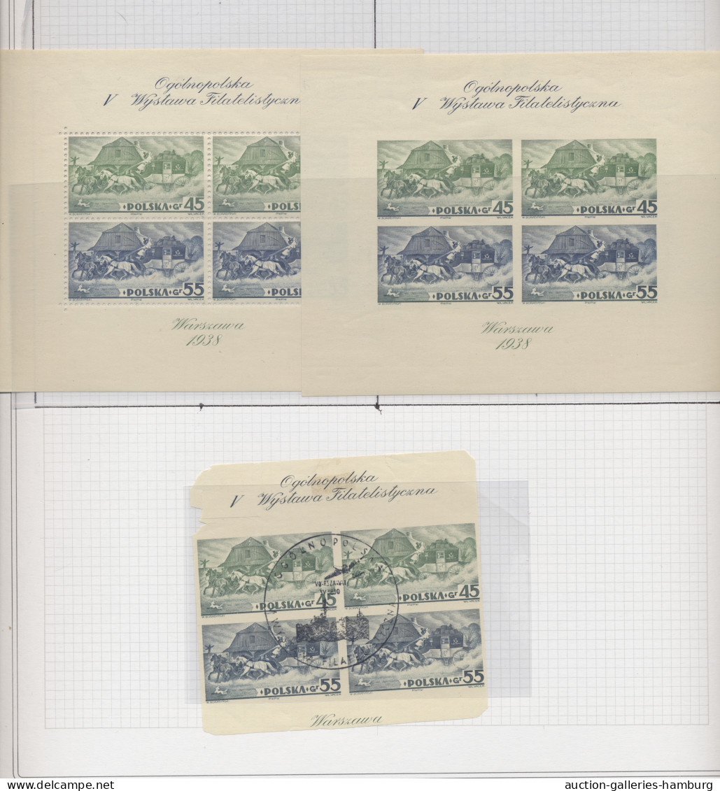 **/*/o Nachlässe: POLEN, 1918-1950 Ca. **/*/o Interessante Sammlung Auf Alten Albumseit - Lots & Kiloware (mixtures) - Min. 1000 Stamps