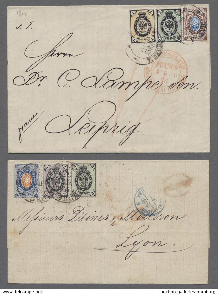 Brf. Nachlässe: RUSSLAND, 1865-1917, Kleines Lot Von 20 Briefen Und Einigen Ganzsache - Vrac (min 1000 Timbres)