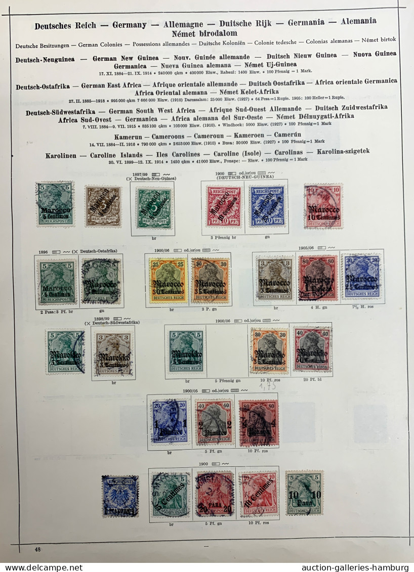 */o/on Piece World Wide: 1850-1940 (ca.), Ungebrauchte Und Gestempelte Sammlung Ab Der Klassi - Collections (sans Albums)