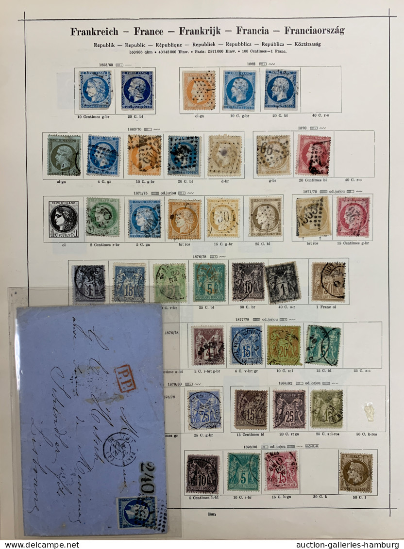 */o/on piece World Wide: 1850-1940 (ca.), ungebrauchte und gestempelte Sammlung ab der Klassi