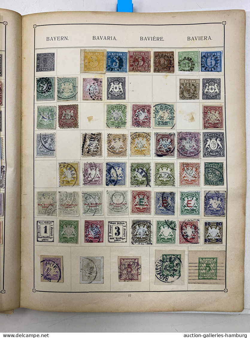 */(*)/o/on piece World Wide: 1841-1920 (ca.), ungebrauchte und gestempelte Sammlung von etwa 3.56