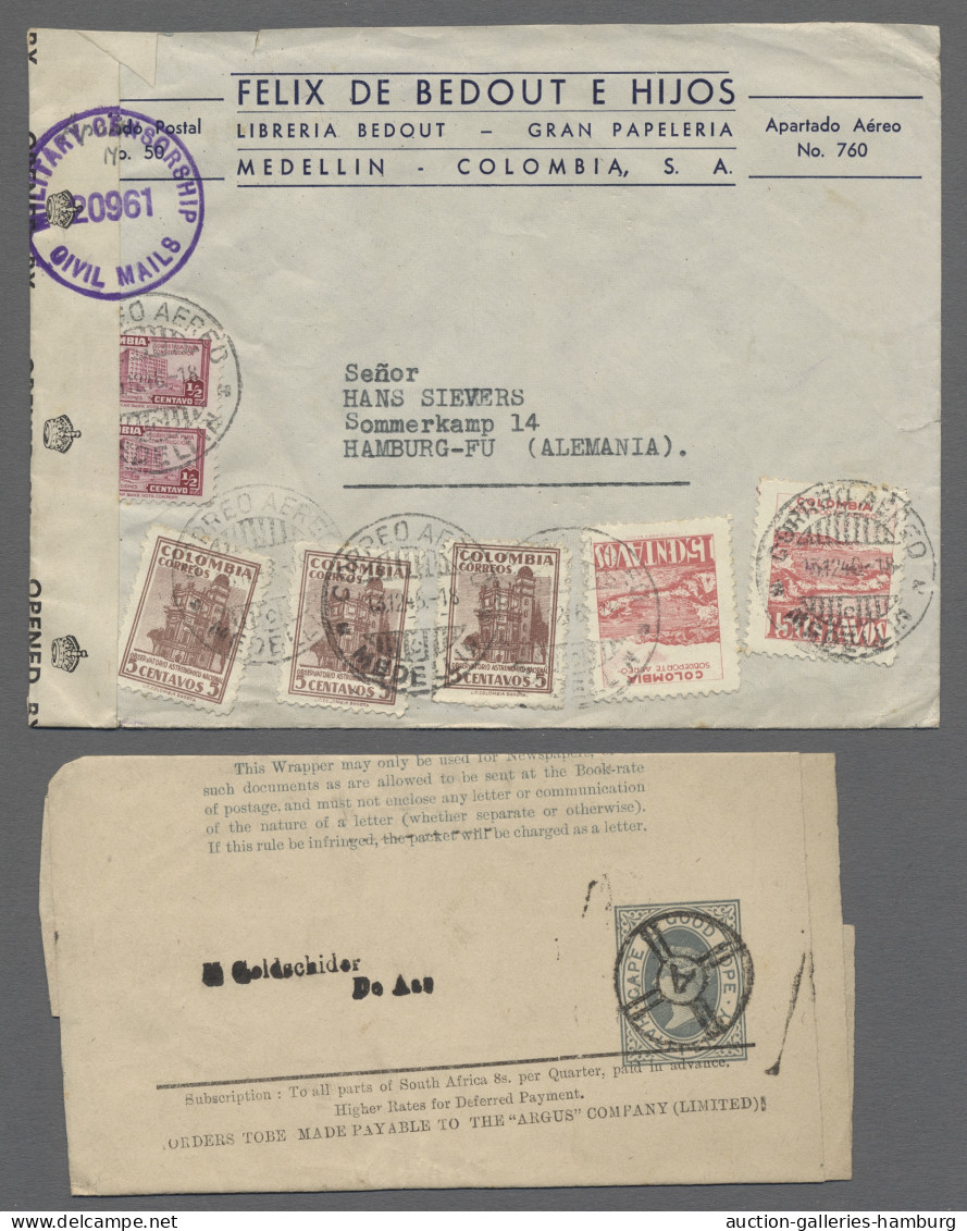 Cover/FDC/GA World Wide: 1889-1964, Partie Von 46 Belegen Mit U.a. Deutschland, Europa, 2 Alt - Collections (without Album)