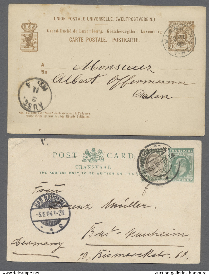 GA Worldwide Postal Stationery: 1880-1929, Sammlung von etwa 420 Ganzsachen auf Ste