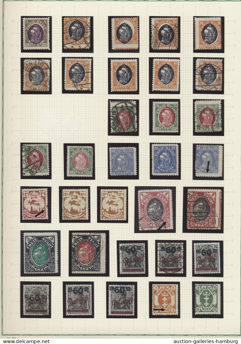 **/*/(*)/o Liquidationsposten: Danzig - 1920-1924, Spezialsammlung In Allen Erhaltungsforme - Boites A Timbres