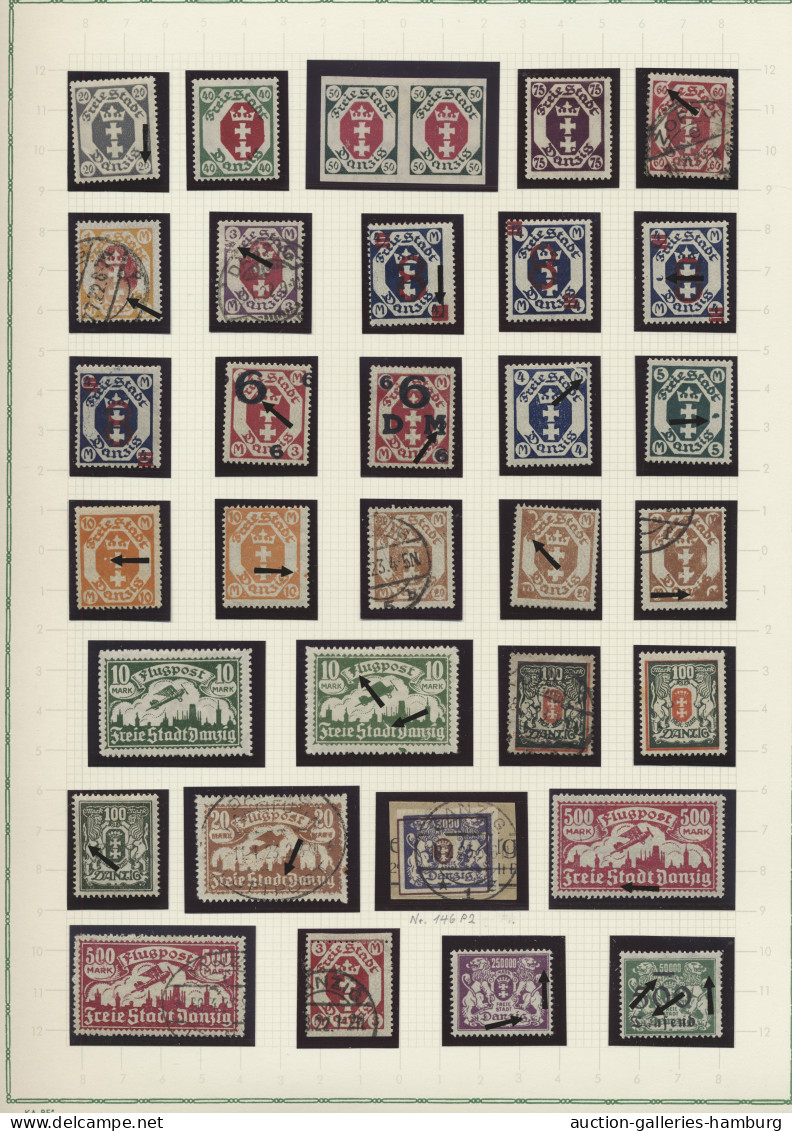 **/*/(*)/o Liquidationsposten: Danzig - 1920-1924, Spezialsammlung In Allen Erhaltungsforme - Stamp Boxes