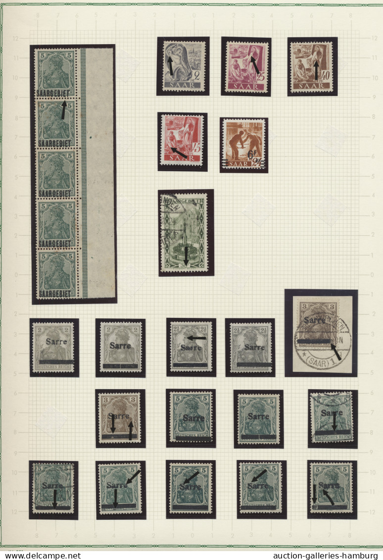 **/*/o Liquidationsposten: Deutsche Abstimmungsgebiete: Saargebiet - 1920-1957, Sammlun - Stamp Boxes