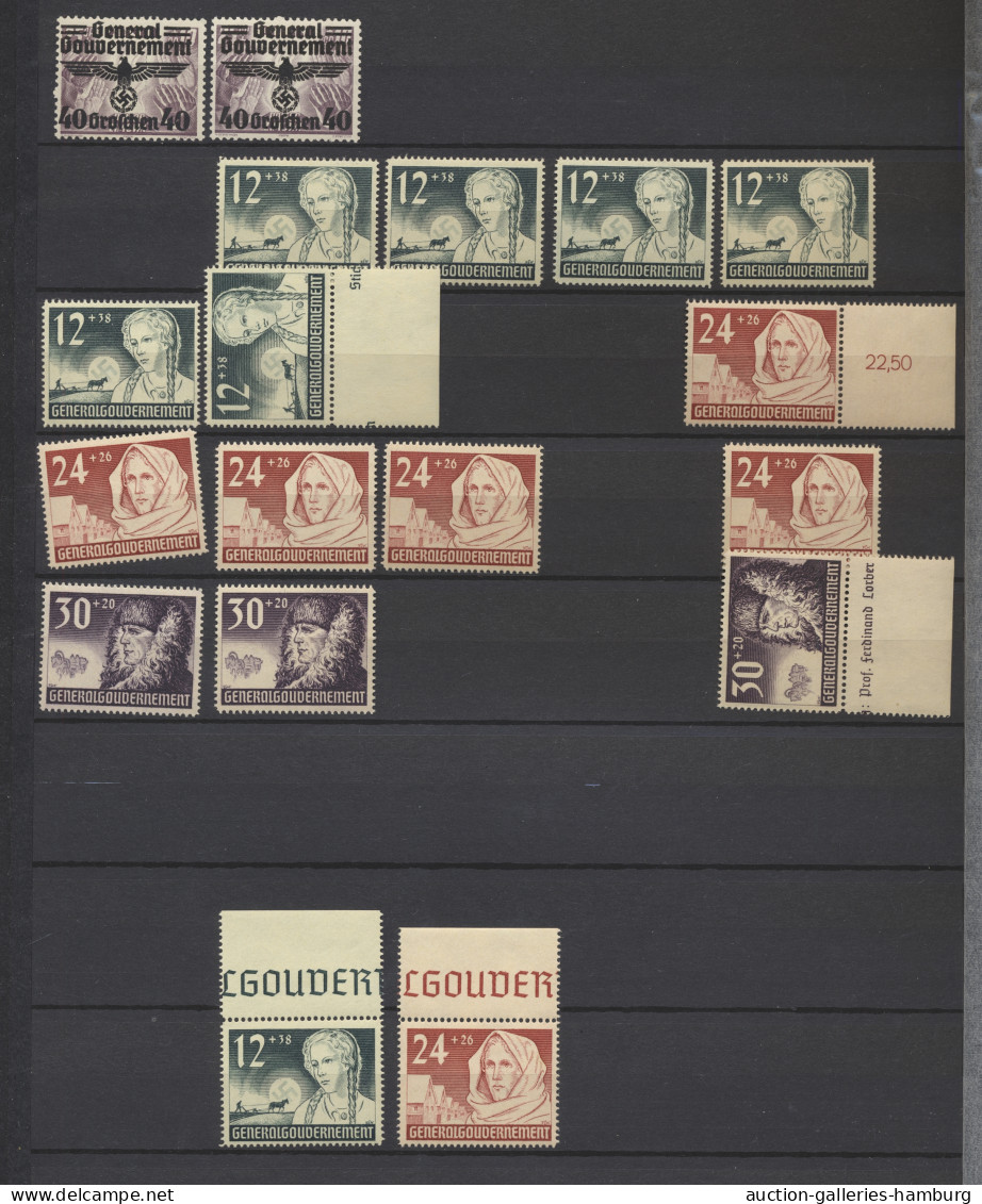** Liquidationsposten: Dt. Besetzung II WK - Generalgouvernement - 1939-1944, Postf - Stamp Boxes