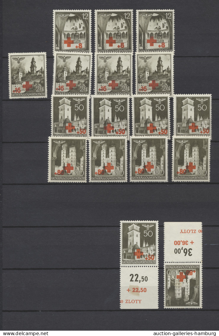 ** Liquidationsposten: Dt. Besetzung II WK - Generalgouvernement - 1939-1944, Postf - Kisten Für Briefmarken