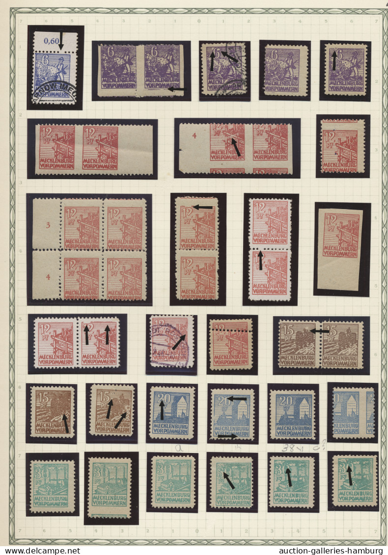 O Liquidationsposten: Sowjetische Zone - Mecklenburg-Vorpommern - 1945-1946, Spezi - Stamp Boxes