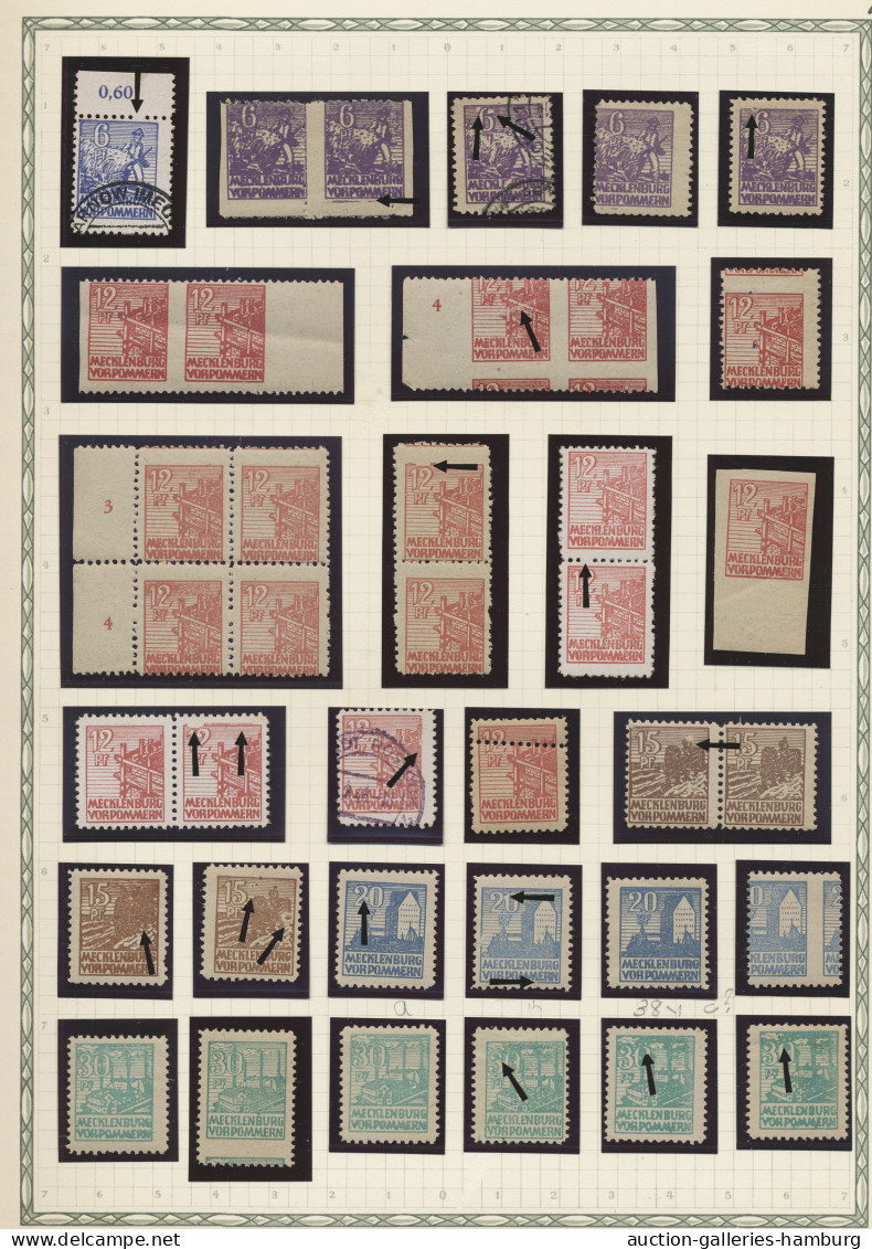 O Liquidationsposten: Sowjetische Zone - Mecklenburg-Vorpommern - 1945-1946, Spezi - Boites A Timbres