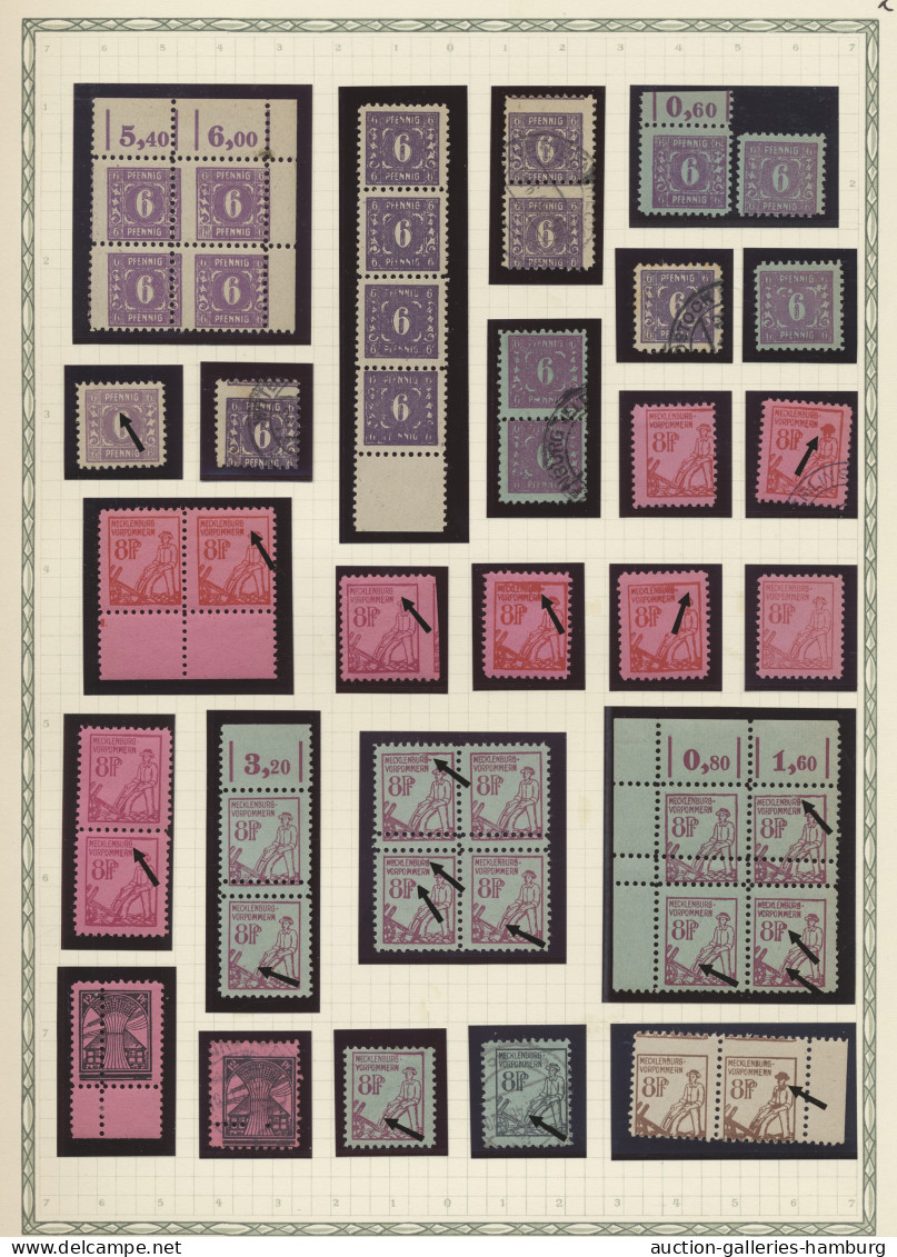 O Liquidationsposten: Sowjetische Zone - Mecklenburg-Vorpommern - 1945-1946, Spezi - Stamp Boxes