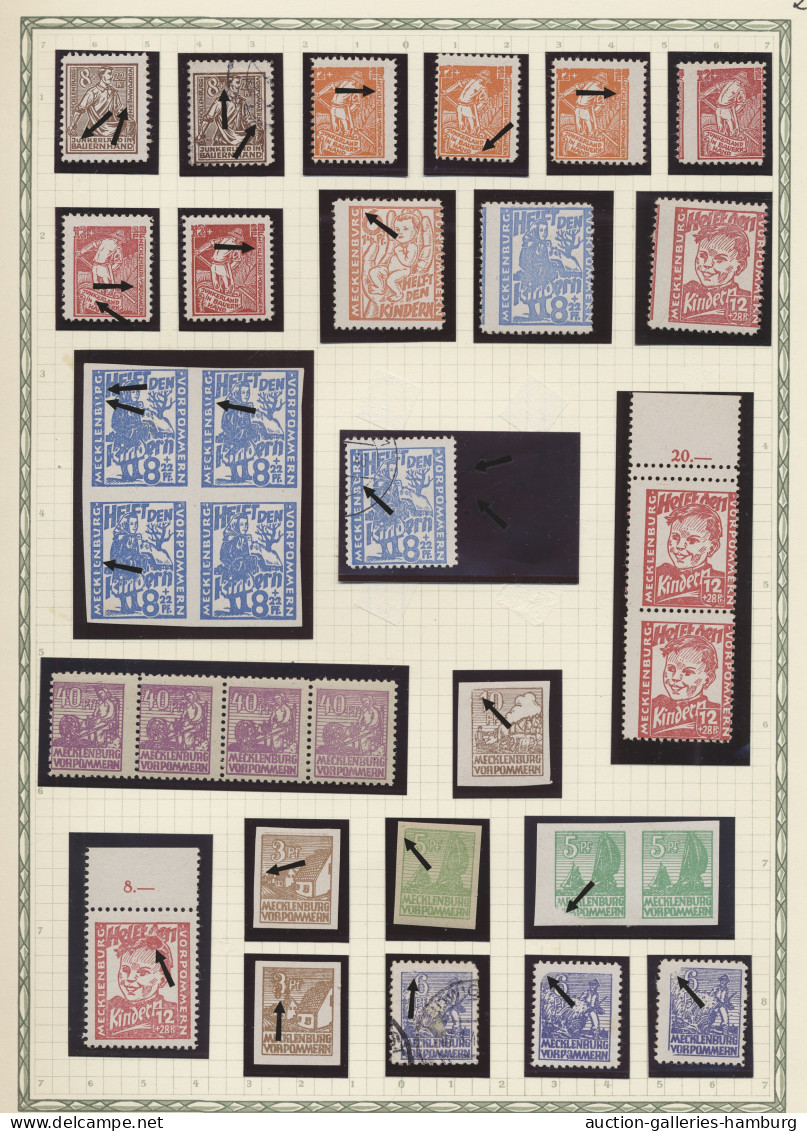 O Liquidationsposten: Sowjetische Zone - Mecklenburg-Vorpommern - 1945-1946, Spezi - Boites A Timbres