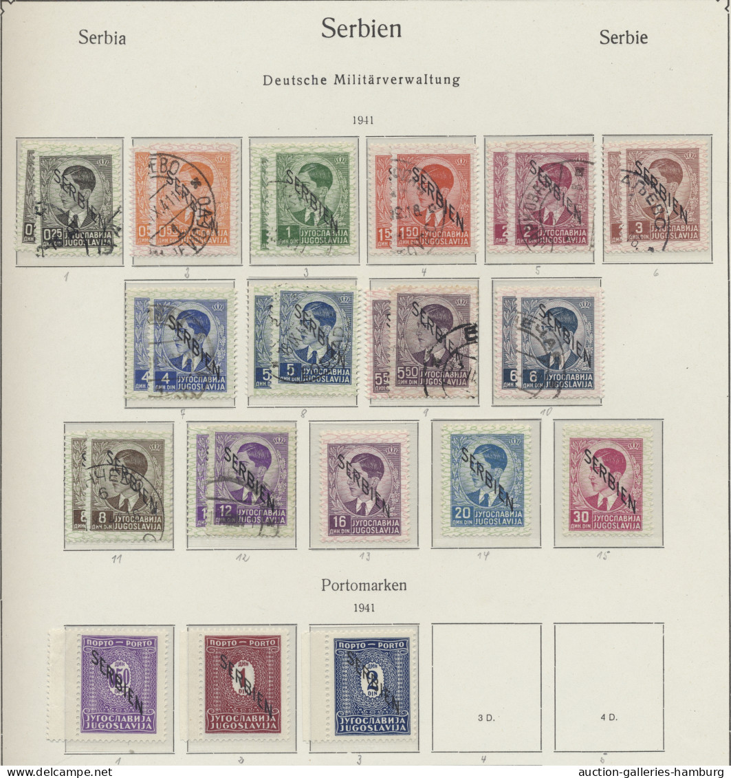 **/*/o/Briefstück/Brf./AK/GA Deutschland: 1872-1945, Partie in u.a. 2 Vordruckalben mit Teilsammlungen von De