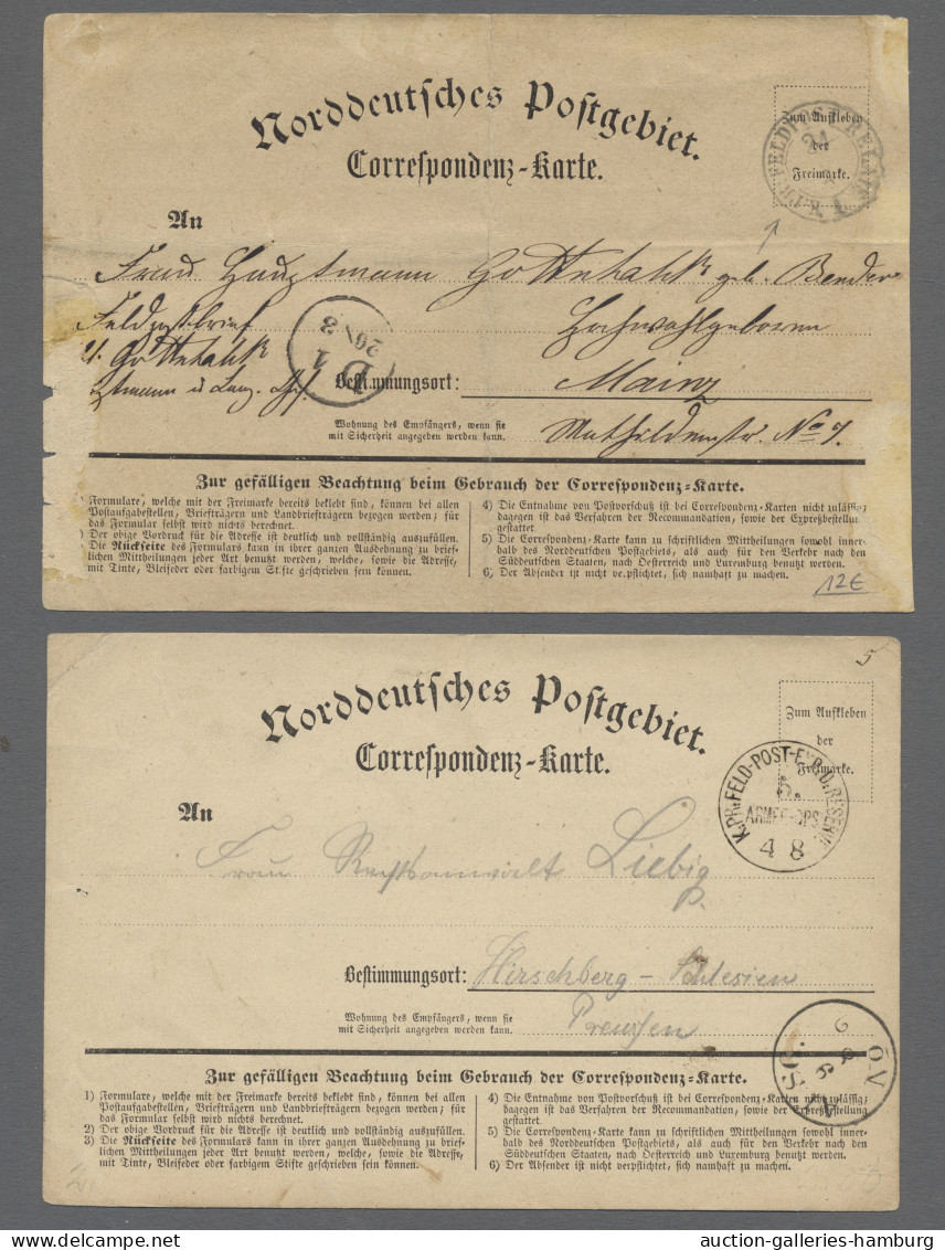Brf./AK Deutschland: FELDPOST; 1849-1943, Sammlung Von 30 Feldpostbelegen In Einem Album - Sammlungen