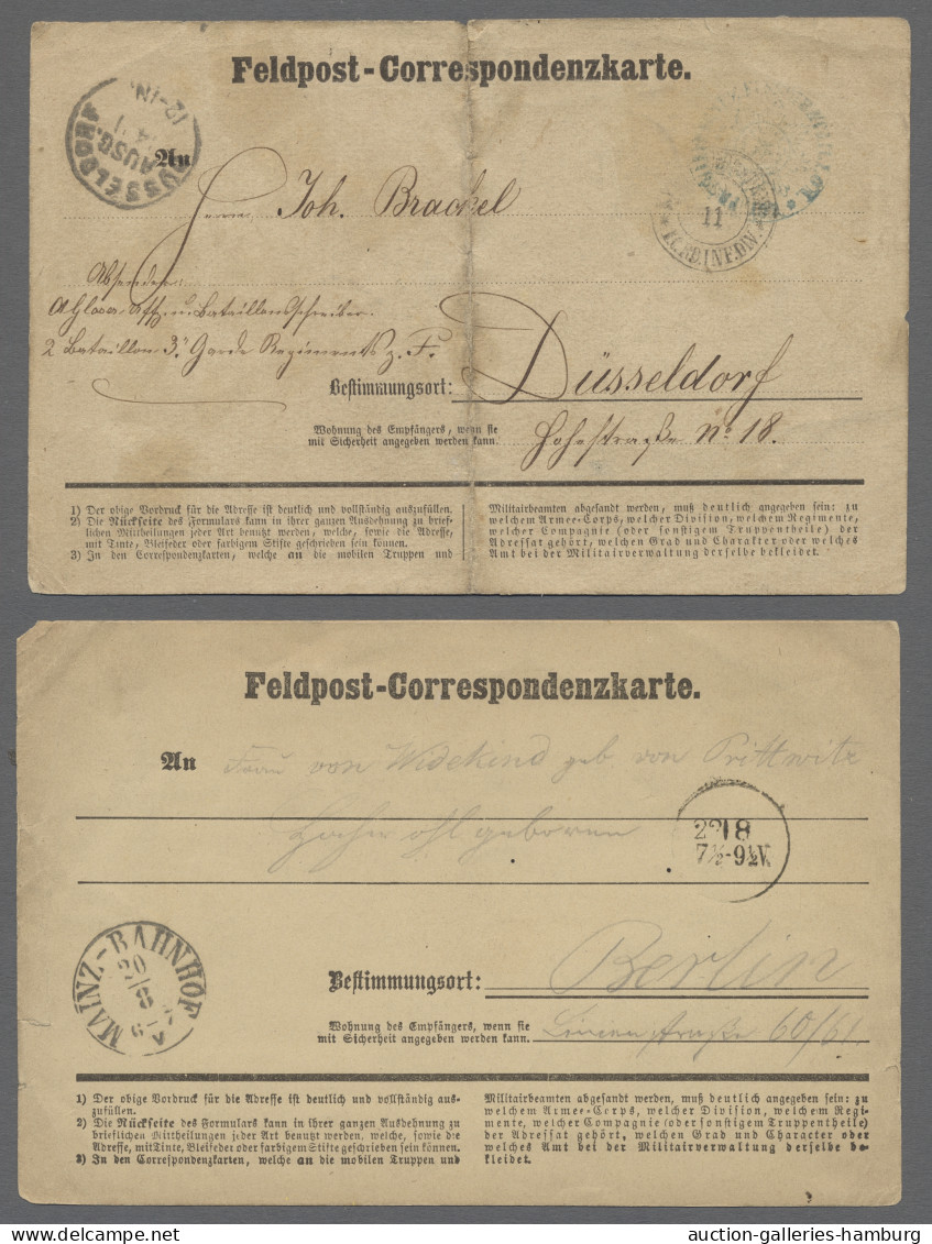 Brf./AK Deutschland: FELDPOST; 1849-1943, Sammlung Von 30 Feldpostbelegen In Einem Album - Sammlungen