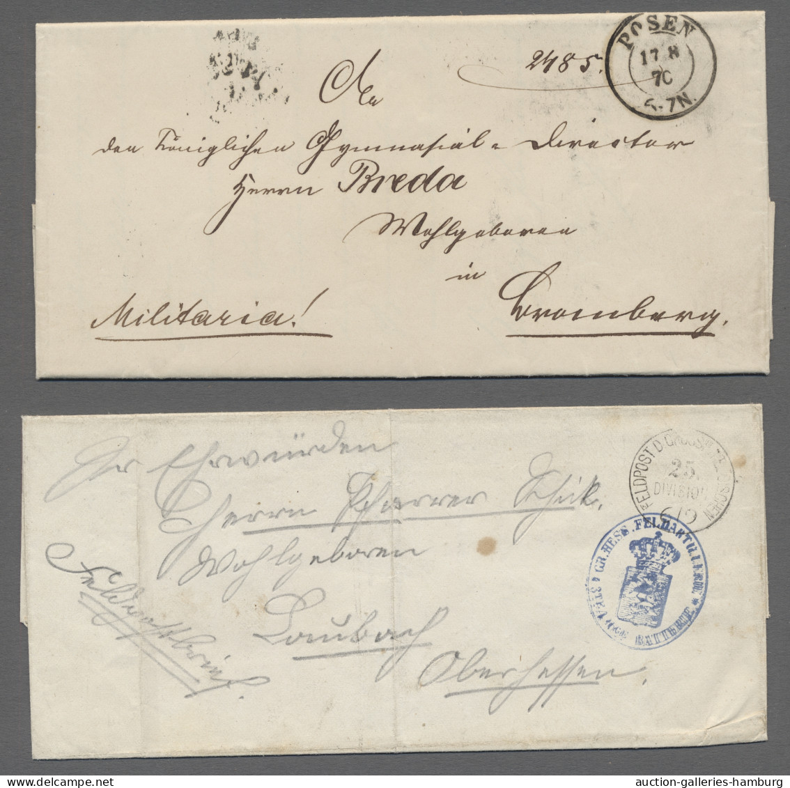 Brf./AK Deutschland: FELDPOST; 1849-1943, Sammlung von 30 Feldpostbelegen in einem Album