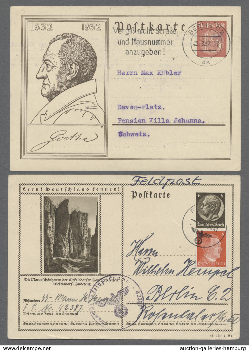 Brf./FDC/GA Deutschland: 1867-2010 (ca.), Partie In 9 Alben Und In Einem Karton Mit U.a. Deu - Collections
