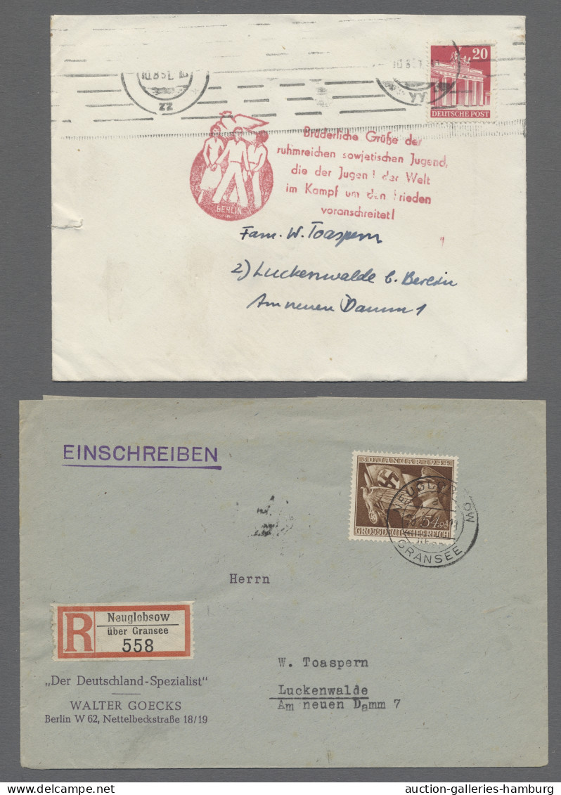 Brf./GA Deutschland: 1871-1949, Sammlung Von 108 Belegen In Einem Album, Darunter U.a. D - Collections