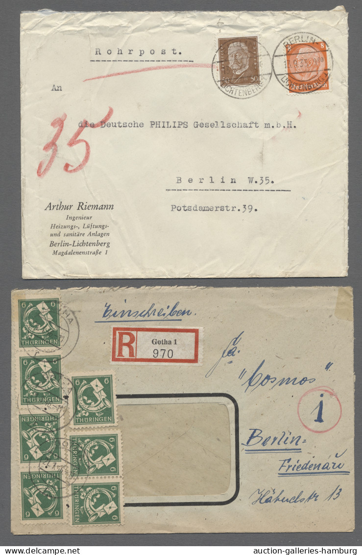 Brf./GA Deutschland: 1872-1963, Partie von etwa 160 Belegen mit u.a. Weimarer Republik m