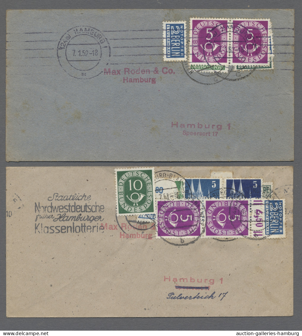 Brf./AK Deutschland: 1861-1968, Partie Von 65 Belegen In 2 Alben Mit U.a. Baden Mi.Nr. 9 - Colecciones