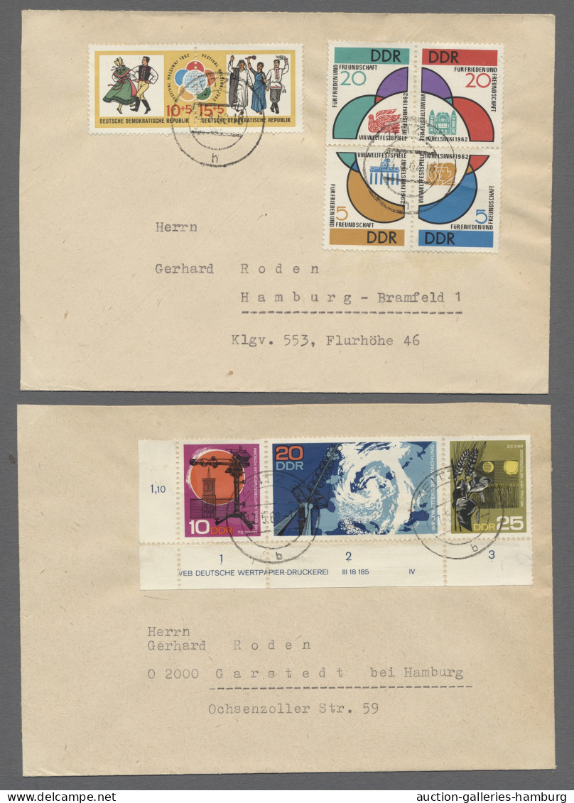 Brf./AK Deutschland: 1861-1968, Partie Von 65 Belegen In 2 Alben Mit U.a. Baden Mi.Nr. 9 - Collections