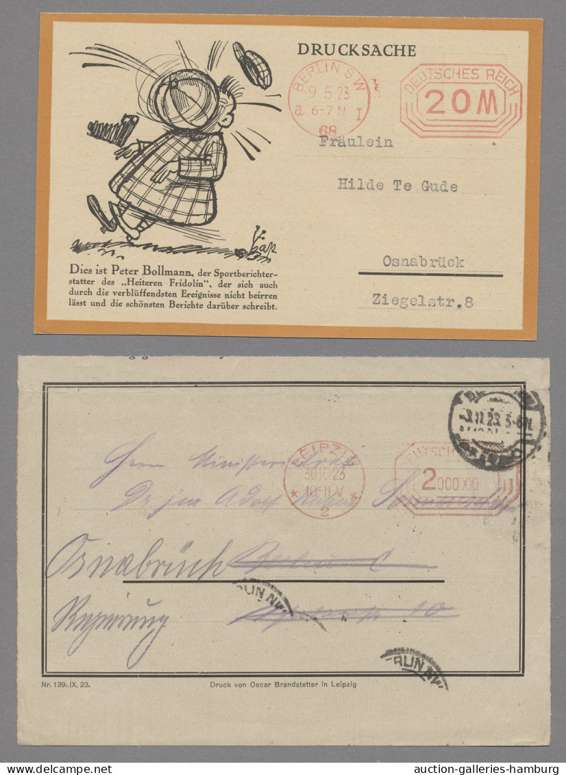 Brf. Deutschland: 1913-1957, FREISTEMPLER, Rund 90 Belege, Ca. 43 Bis 1945, 47 Ab 194 - Collections