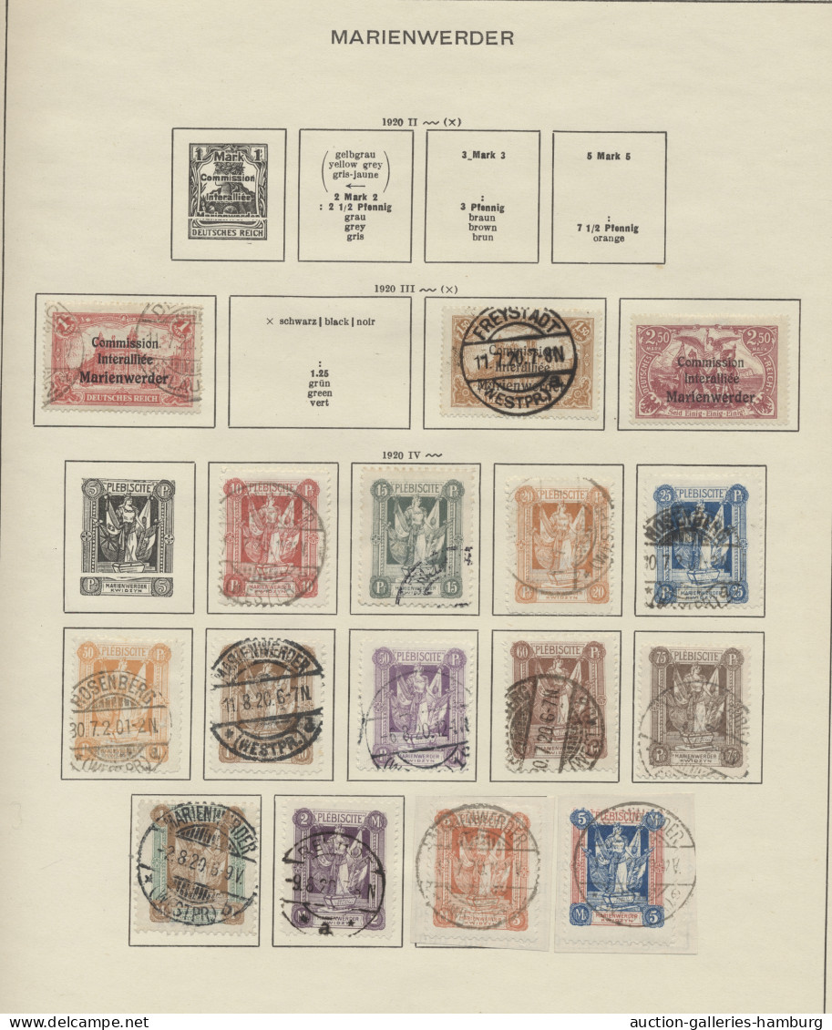 O/*/**/Briefstück Deutschland - Nebengebiete: 1914-1935, BESETZUNG I. WELTKRIEG - ABSTIMMUNGSGEBIE - Verzamelingen