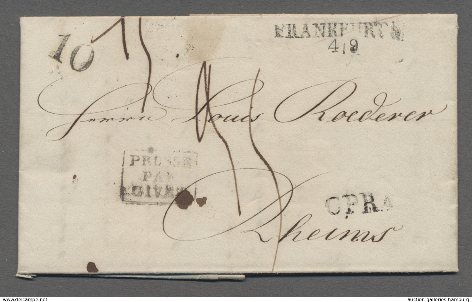 Brf. Altdeutschland - Vorphila: 1705-1867, Partie Mit 14 Vorphilabriefen Bzw. Markenl - Prephilately