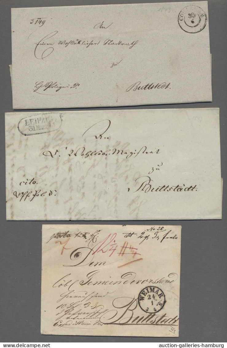 Brf. Altdeutschland - Vorphila: 1843-1855, Partie Von 5 Vorphilabriefen Bzw. Markenlo - Prephilately