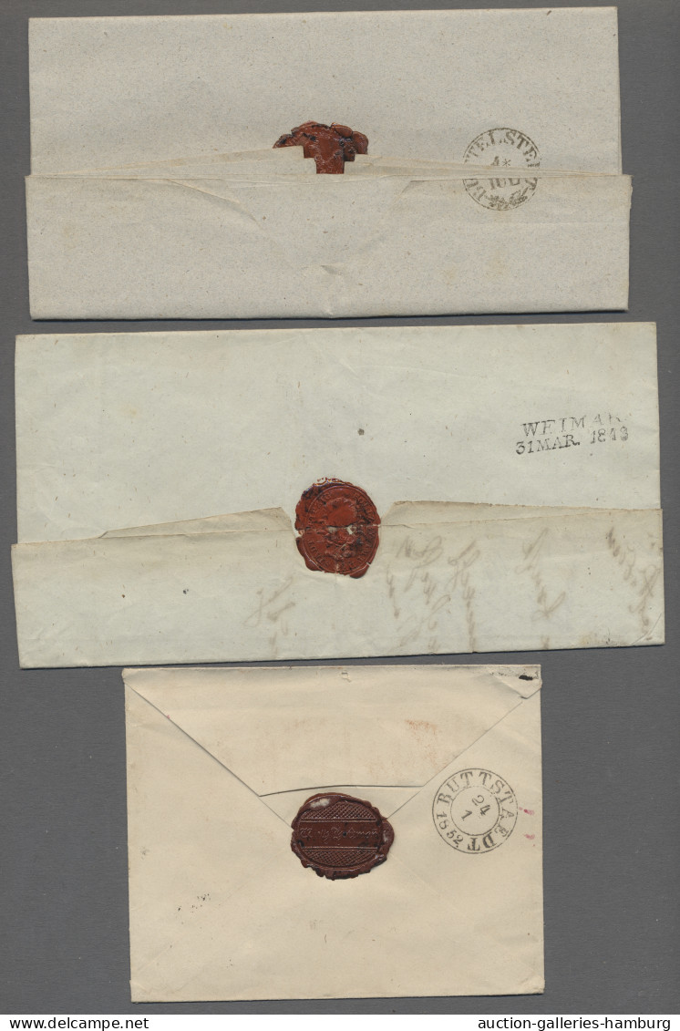 Brf. Altdeutschland - Vorphila: 1843-1855, Partie Von 5 Vorphilabriefen Bzw. Markenlo - Prephilately