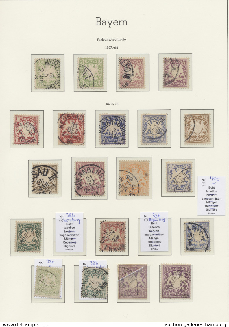 */o/Briefstück/Brf. Bayern - Marken Und Briefe: 1867-1900, Beachtenswerte Ungebrauchte Und Gestempel - Autres & Non Classés