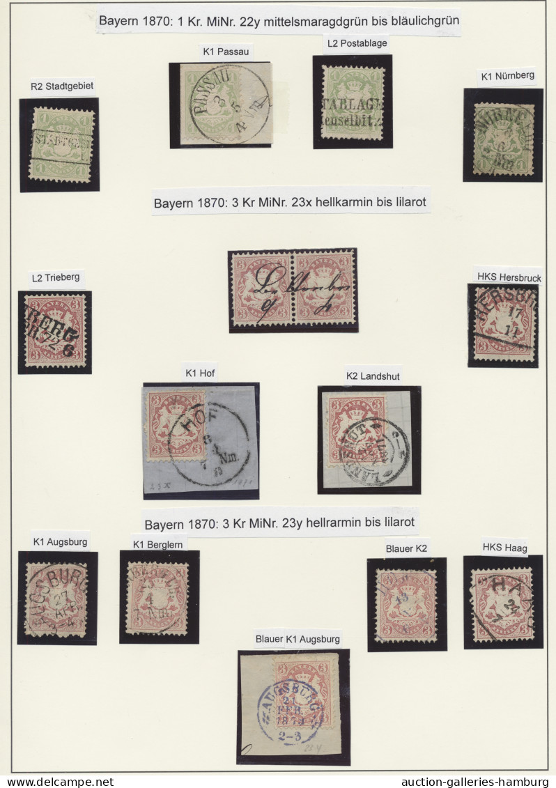 */o/Briefstück/Brf. Bayern - Marken Und Briefe: 1867-1900, Beachtenswerte Ungebrauchte Und Gestempel - Other & Unclassified