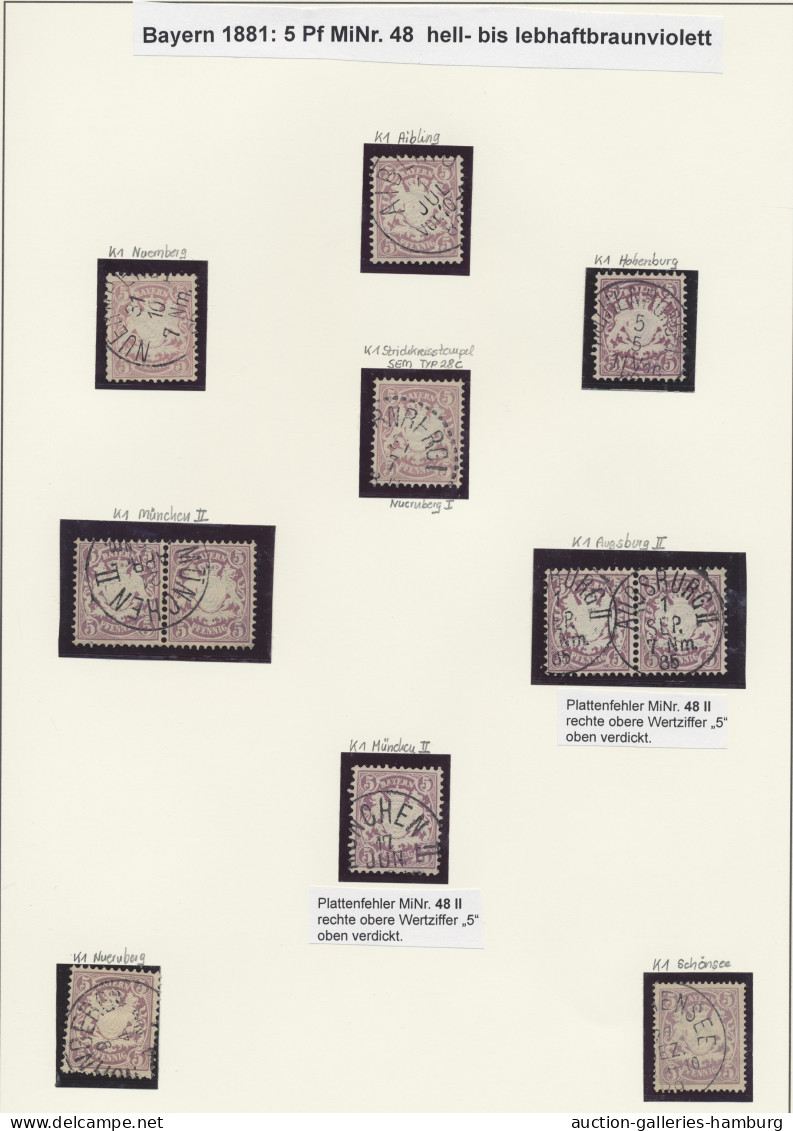 */o/Briefstück/Brf. Bayern - Marken Und Briefe: 1867-1900, Beachtenswerte Ungebrauchte Und Gestempel - Andere & Zonder Classificatie