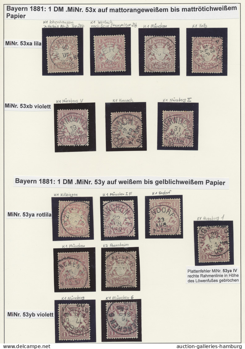 */o/Briefstück/Brf. Bayern - Marken und Briefe: 1867-1900, beachtenswerte ungebrauchte und gestempel