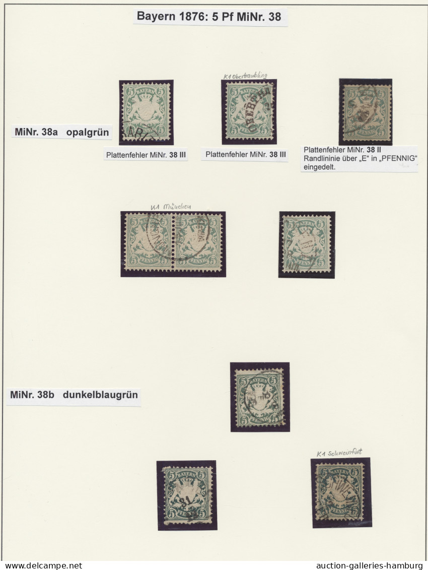 */o/Briefstück/Brf. Bayern - Marken und Briefe: 1867-1900, beachtenswerte ungebrauchte und gestempel