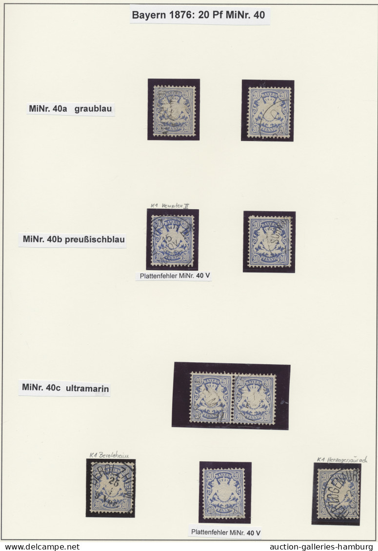 */o/Briefstück/Brf. Bayern - Marken und Briefe: 1867-1900, beachtenswerte ungebrauchte und gestempel