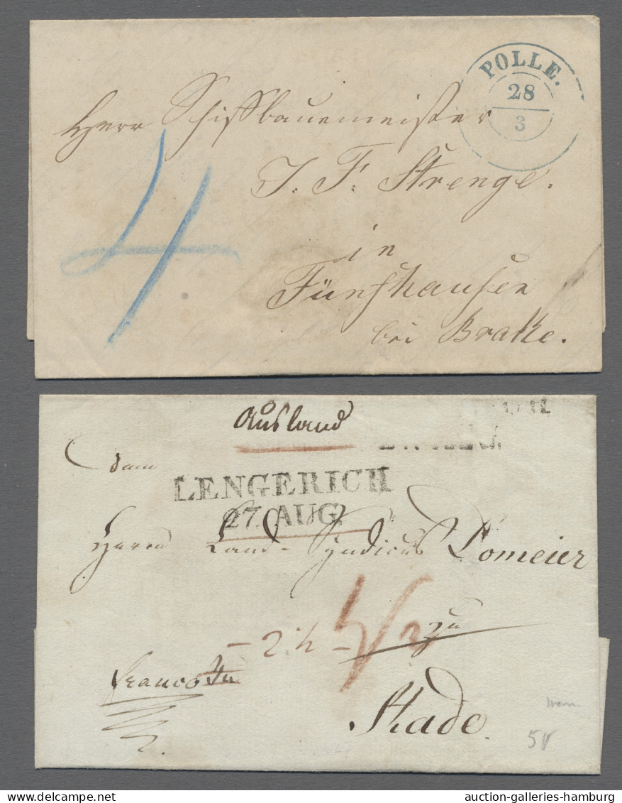 Brf. Hannover - Vorphilatelie: 1811-1869, Sammlung Von 57 Vorphiabriefen Bzw. Markenl - Vorphilatelie