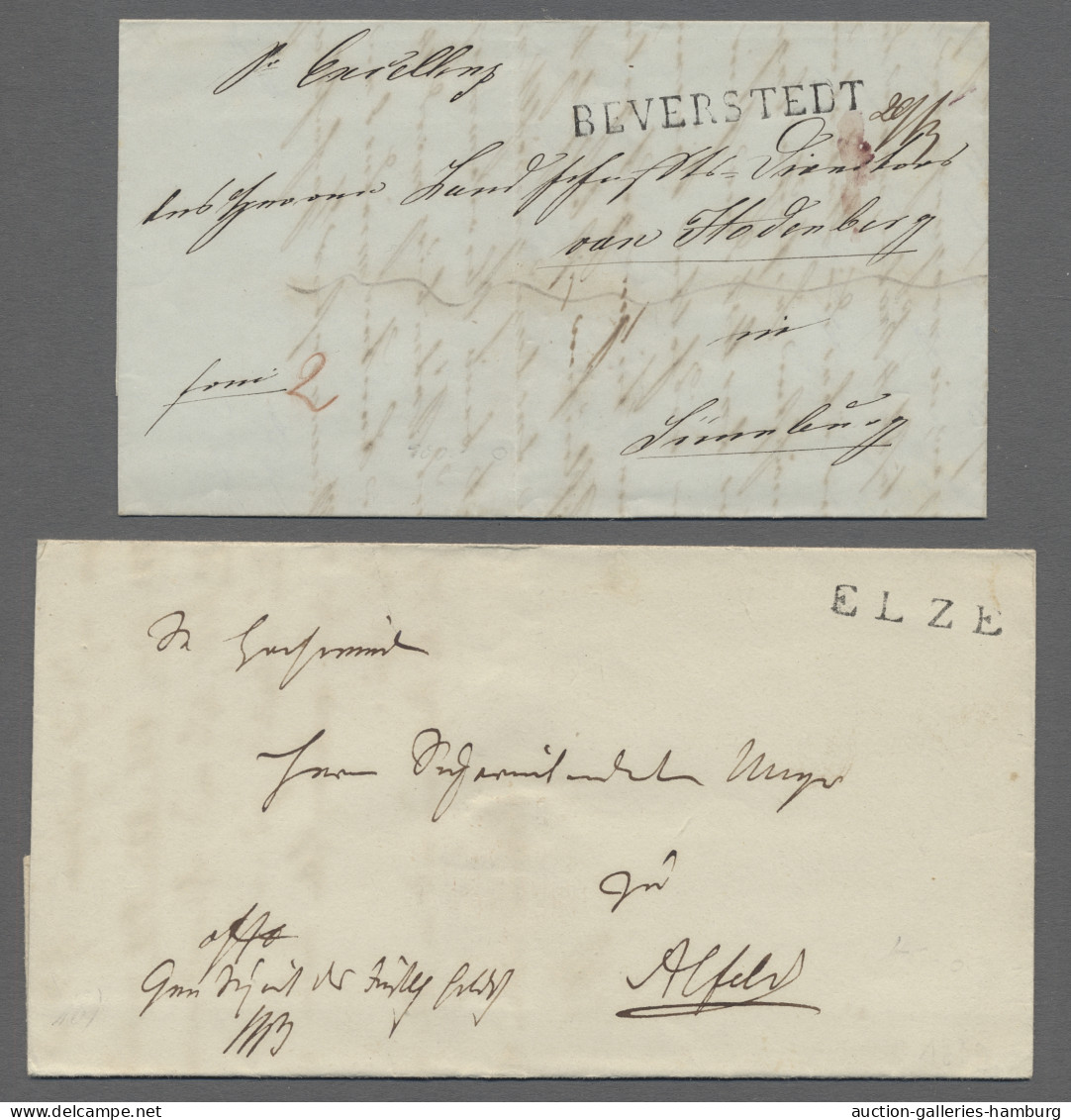 Brf. Hannover - Vorphilatelie: 1820-1860 (ca.), Sammlung Von 29 Vorphilabriefen Und M - Préphilatélie
