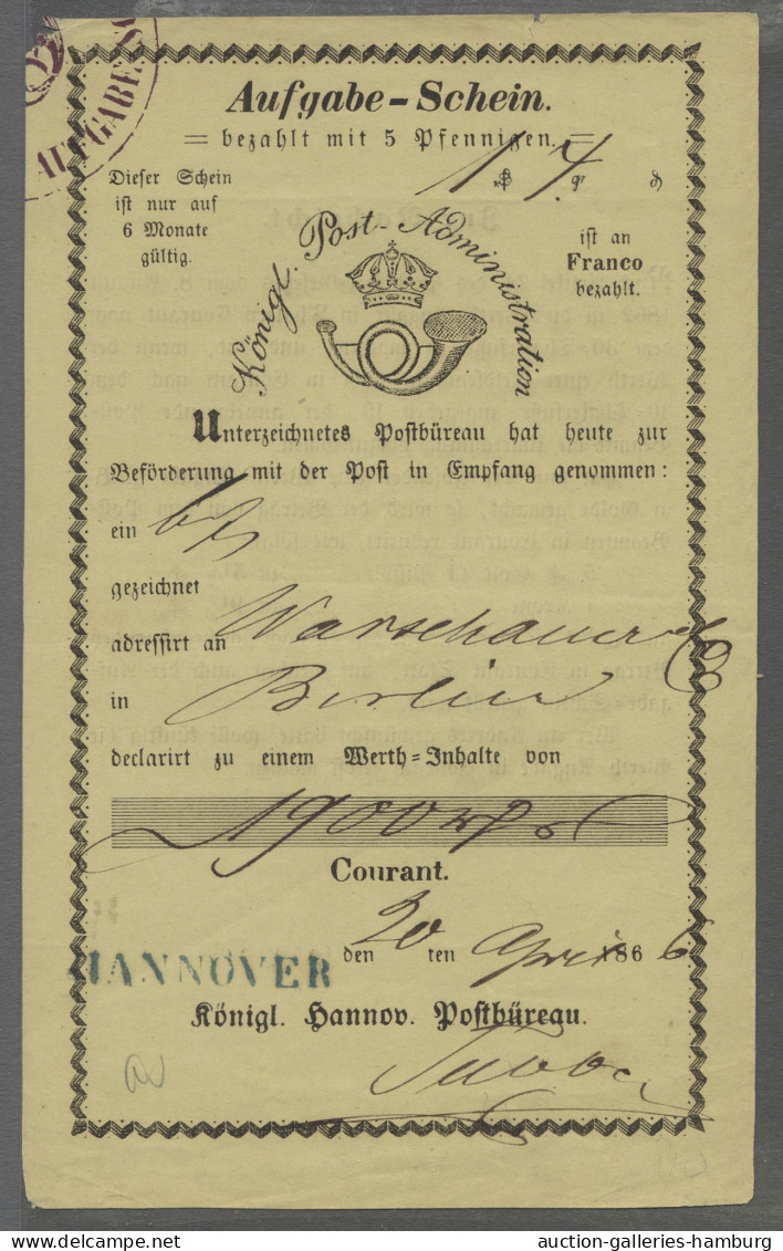 O Hannover - Marken Und Briefe: 1850-1864, Sammlung Auf Drei Lindner-Steckseiten, - Hanovre