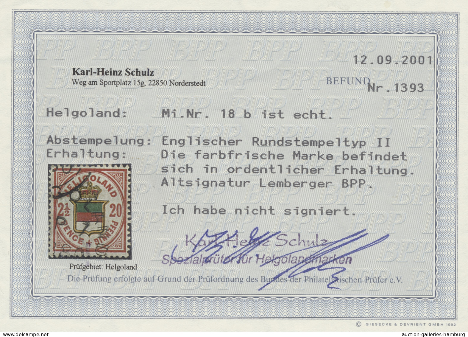 O/Briefstück Helgoland - Marken Und Briefe: 1876, Farbstudie Von 11 Gestempelten Werten Der M - Helgoland