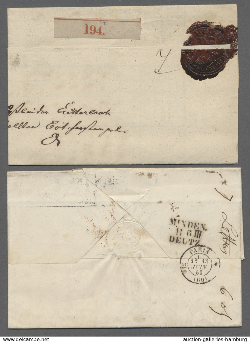 Brf. Preußen - Vorphilatelie: 1795-1879, Sammlung Von 40 Vorphilabriefen Und Markenlo - Prephilately