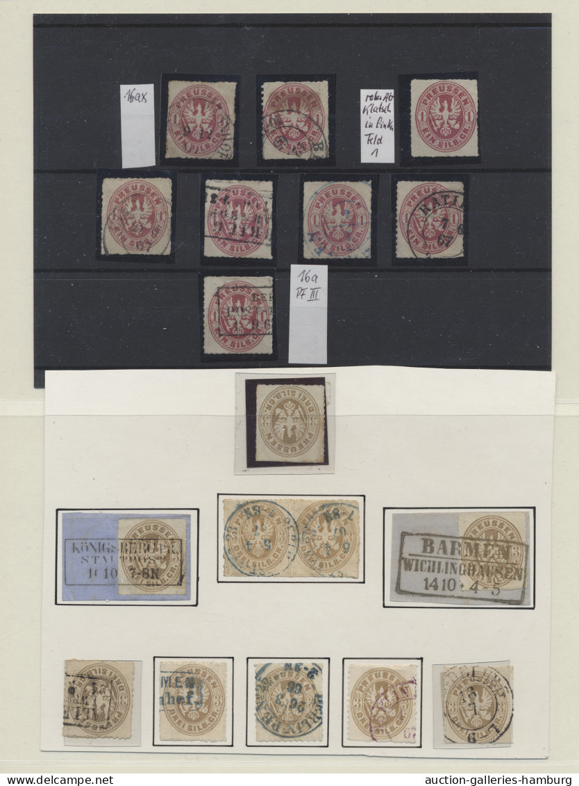 O/Briefstück/Brf./GA Preußen - Marken Und Briefe: 1850-1867, Komplette Gestempelte Sammlung Im Teils - Autres & Non Classés