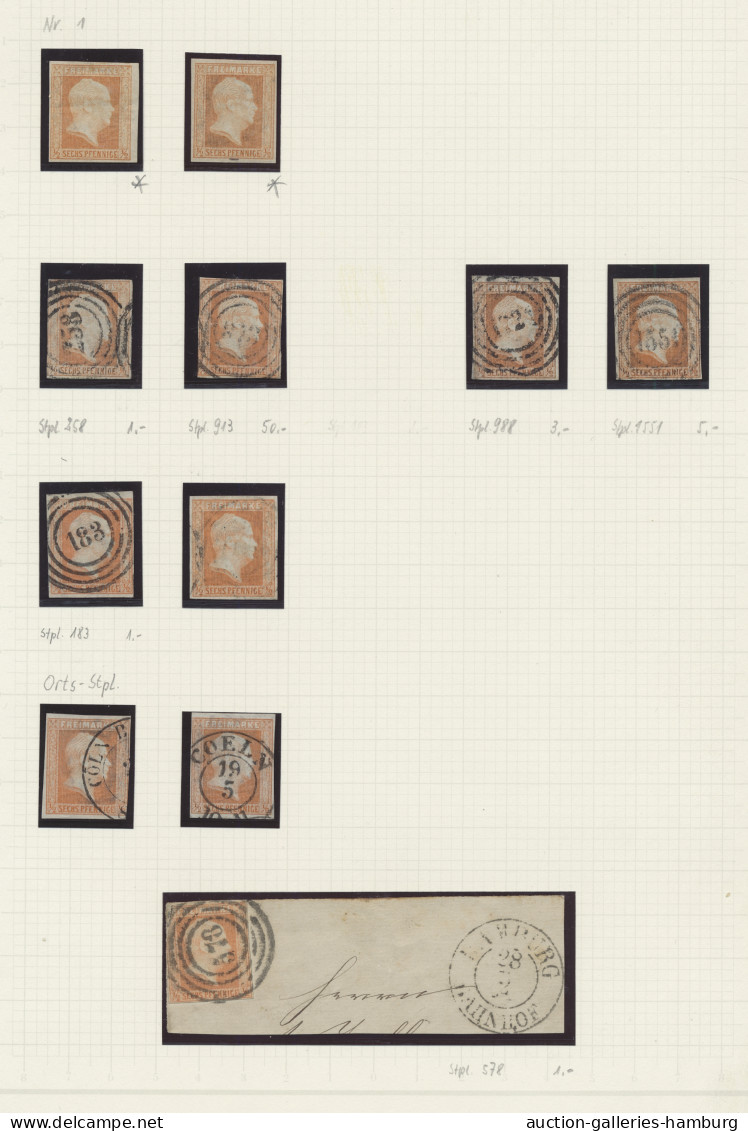 O/Briefstück/*/(*) Preußen - Marken Und Briefe: 1850-1867, überwiegend Gestempelte Sammlung In Eine - Other & Unclassified